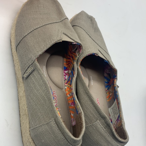 Bobs by Skechers Natural Gray Espadrille W/ Memory Foam Footbed 8.5 ESP4064 - Picture 7 of 11